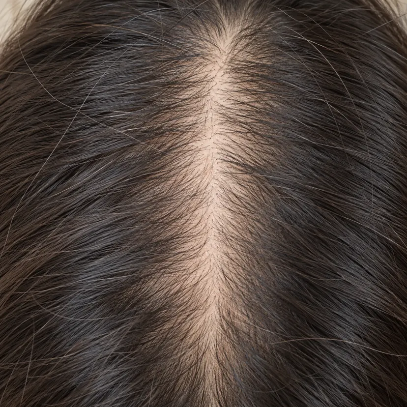 Belahan rambut lebar pada hari pertama