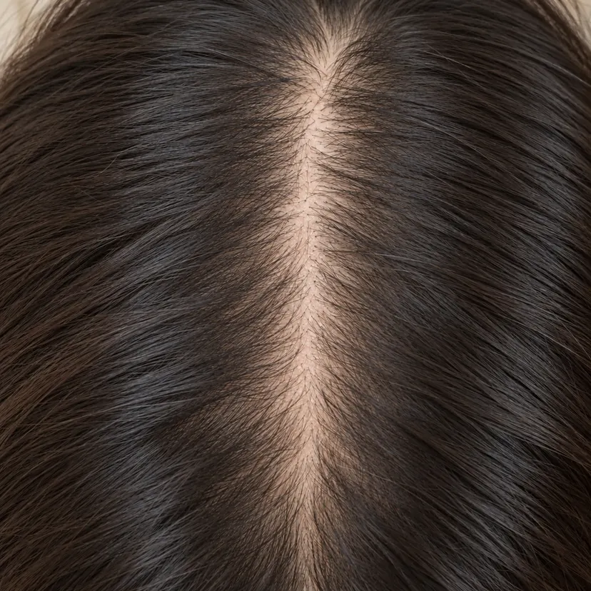 Belahan sama selepas 28 hari, kurang rambut gugur