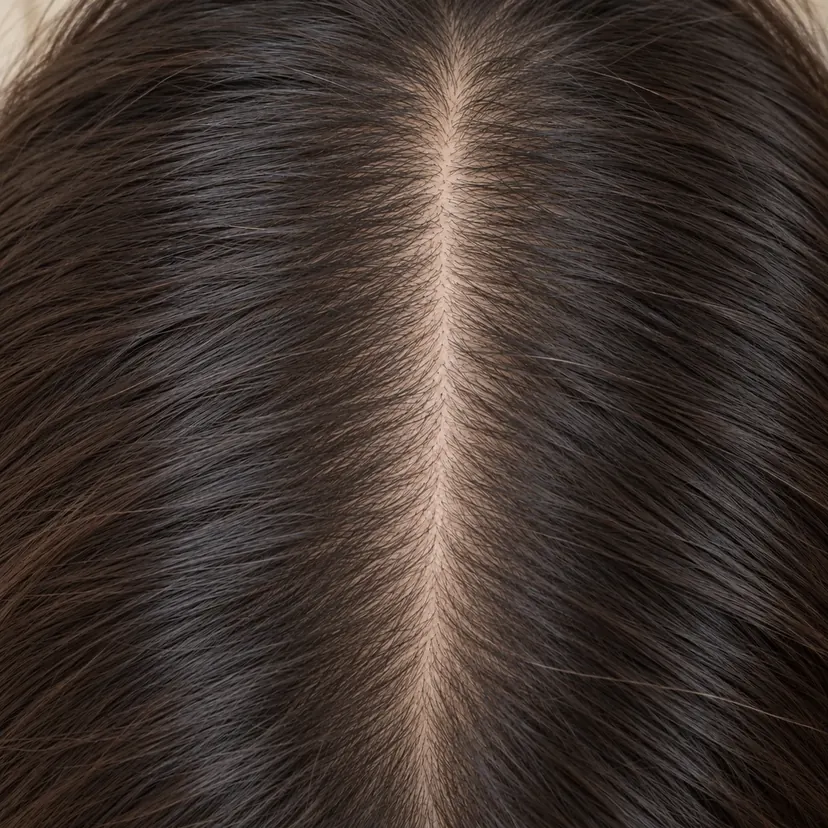 Belahan sama selepas 3 bulan, anak rambut tumbuh
